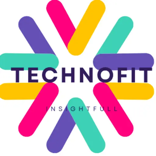 technofit logo - health, fitness, tech gadget and lifestyle products .