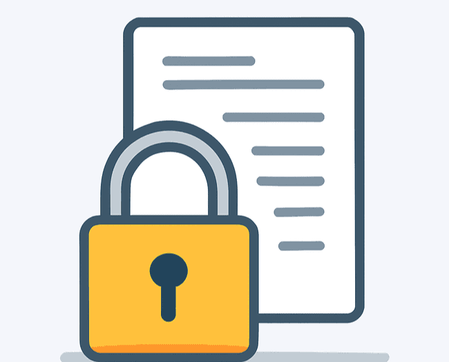 picture showing lock and document that resembles to privacy policy